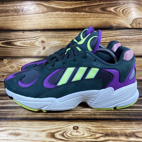 NEW adidas Yung-1 Legend Ivy Hi Res Yellow Purple - Picture 3 of 8